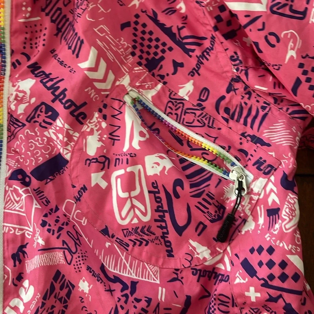 North Pole Ski Snow pink jacket hoodie size M - Picture 4 of 15